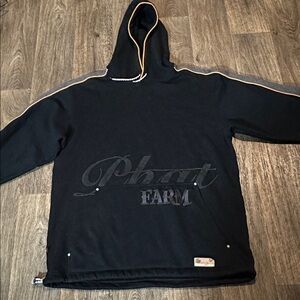 Phat Farm Black Sweatshirt with Gold Trim